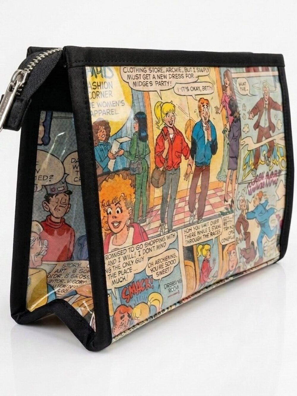 ARCHIE Comic Book Cartoon Zippered Makeup Bag Vinyl Pouch Case Vintage